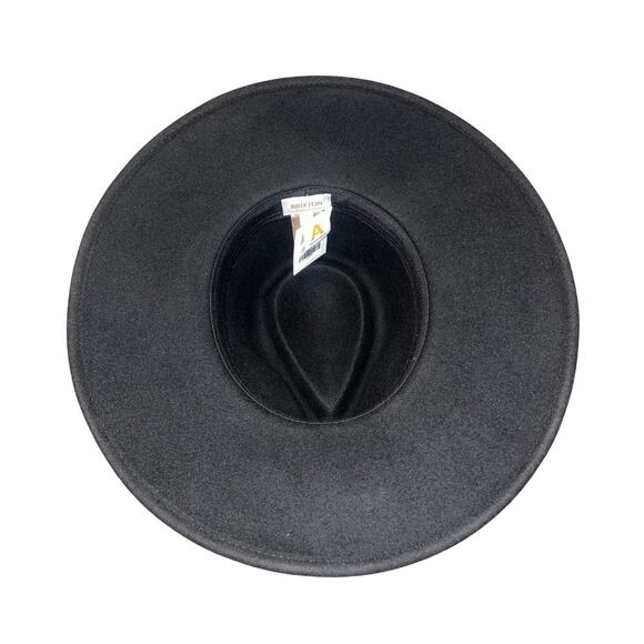 Brixton Joanna Black Felt Fedora Hat Ribbon Band NWT SZ Medium Australian Wool main image 6